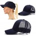 Adjustable  Girls Ponytail Baseball Cap Snapback Sports Sunshade Mesh Hats  eb-03373414